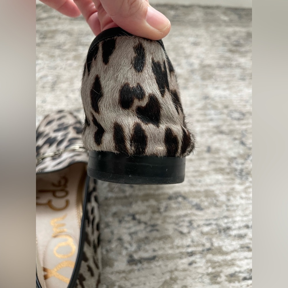 Sam Edelman Loraine Bit Leopard Real Calf Hair Loafers Womens Size 11 - Picture 9 of 12